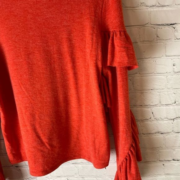 THML Red Ruffle Sleeve Sweater - Picture 7 of 15